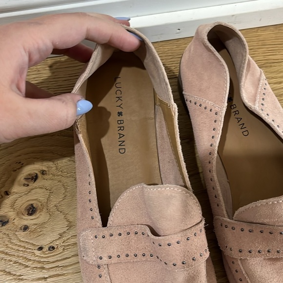 Lucky Brand Pink Suede Leather Loafer Size 9 - Picture 3 of 6